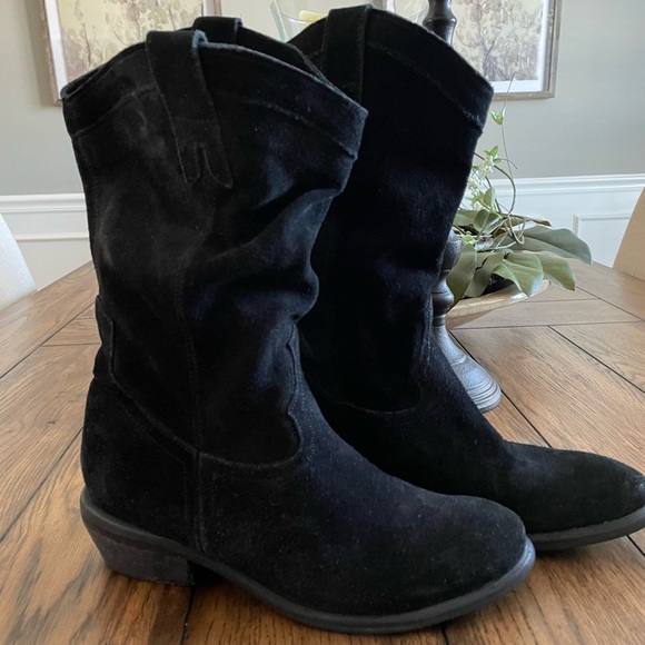 Aldo black suede cowboy boots - Picture 2 of 9